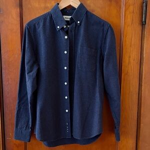 Men’s Taylor Stitch Navy and Red Specked Button-Down Shirt - Organic Cotton